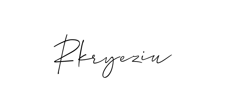 How to make Rkryeziu signature? Allison_Script is a professional autograph style. Create handwritten signature for Rkryeziu name. Rkryeziu signature style 2 images and pictures png