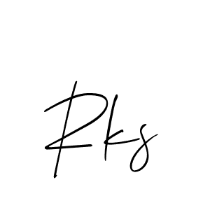 Use a signature maker to create a handwritten signature online. With this signature software, you can design (Allison_Script) your own signature for name Rks. Rks signature style 2 images and pictures png