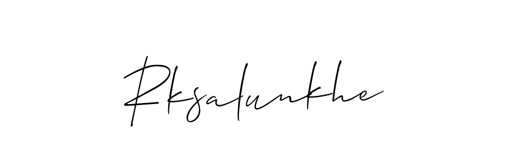 Also we have Rksalunkhe name is the best signature style. Create professional handwritten signature collection using Allison_Script autograph style. Rksalunkhe signature style 2 images and pictures png