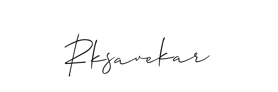 Design your own signature with our free online signature maker. With this signature software, you can create a handwritten (Allison_Script) signature for name Rksavekar. Rksavekar signature style 2 images and pictures png