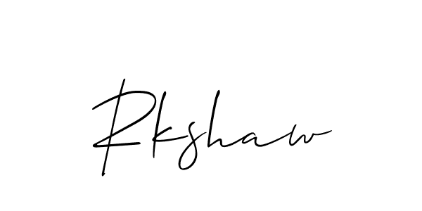 It looks lik you need a new signature style for name Rkshaw. Design unique handwritten (Allison_Script) signature with our free signature maker in just a few clicks. Rkshaw signature style 2 images and pictures png