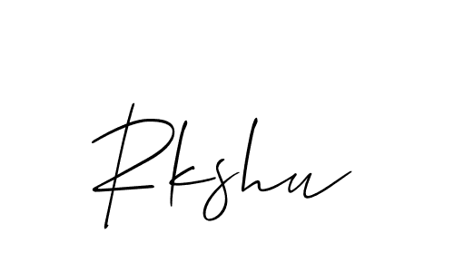 How to make Rkshu signature? Allison_Script is a professional autograph style. Create handwritten signature for Rkshu name. Rkshu signature style 2 images and pictures png