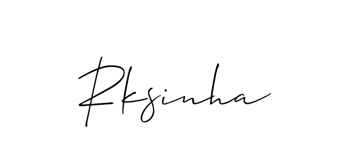 Make a short Rksinha signature style. Manage your documents anywhere anytime using Allison_Script. Create and add eSignatures, submit forms, share and send files easily. Rksinha signature style 2 images and pictures png