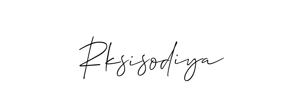 This is the best signature style for the Rksisodiya name. Also you like these signature font (Allison_Script). Mix name signature. Rksisodiya signature style 2 images and pictures png