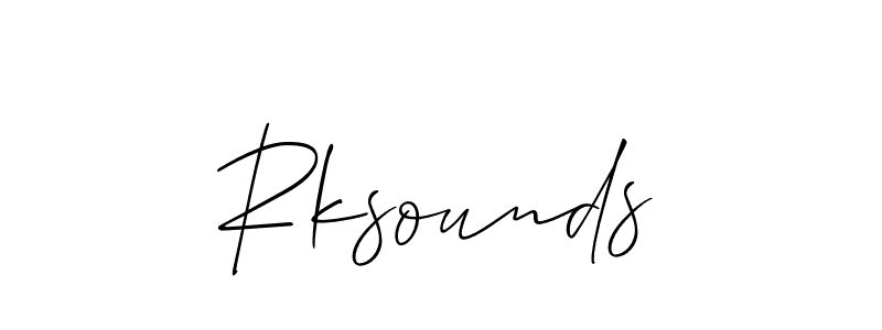 Also You can easily find your signature by using the search form. We will create Rksounds name handwritten signature images for you free of cost using Allison_Script sign style. Rksounds signature style 2 images and pictures png