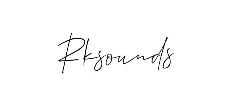 Rksounds stylish signature style. Best Handwritten Sign (Allison_Script) for my name. Handwritten Signature Collection Ideas for my name Rksounds. Rksounds signature style 2 images and pictures png