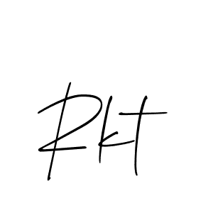 if you are searching for the best signature style for your name Rkt. so please give up your signature search. here we have designed multiple signature styles  using Allison_Script. Rkt signature style 2 images and pictures png