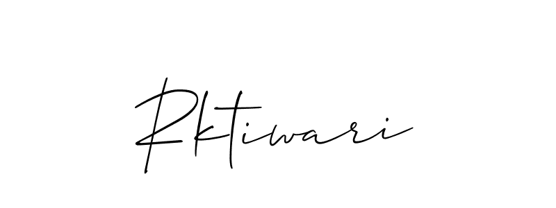 Make a beautiful signature design for name Rktiwari. With this signature (Allison_Script) style, you can create a handwritten signature for free. Rktiwari signature style 2 images and pictures png