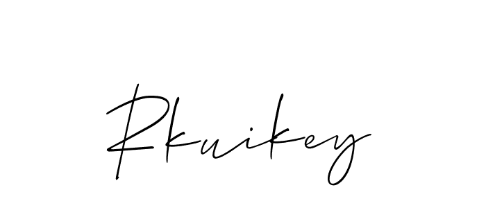 How to make Rkuikey name signature. Use Allison_Script style for creating short signs online. This is the latest handwritten sign. Rkuikey signature style 2 images and pictures png