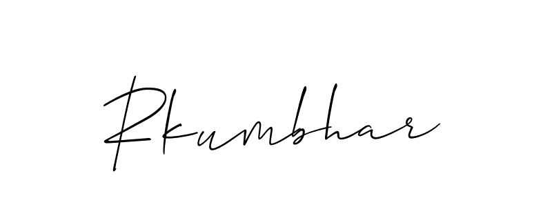 How to Draw Rkumbhar signature style? Allison_Script is a latest design signature styles for name Rkumbhar. Rkumbhar signature style 2 images and pictures png