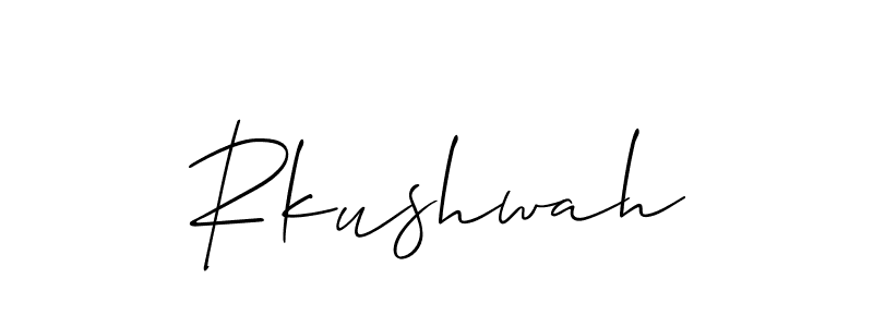 It looks lik you need a new signature style for name Rkushwah. Design unique handwritten (Allison_Script) signature with our free signature maker in just a few clicks. Rkushwah signature style 2 images and pictures png