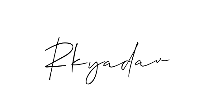 Make a beautiful signature design for name Rkyadav. Use this online signature maker to create a handwritten signature for free. Rkyadav signature style 2 images and pictures png