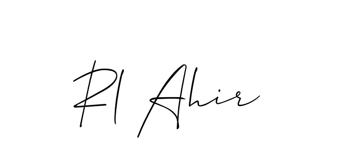 Check out images of Autograph of Rl Ahir name. Actor Rl Ahir Signature Style. Allison_Script is a professional sign style online. Rl Ahir signature style 2 images and pictures png