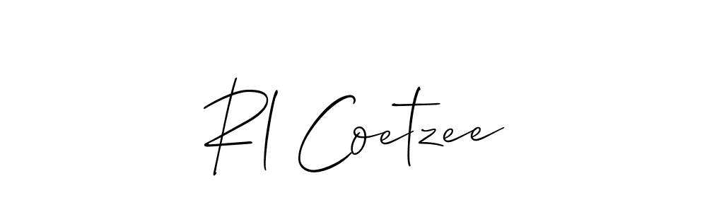 if you are searching for the best signature style for your name Rl Coetzee. so please give up your signature search. here we have designed multiple signature styles  using Allison_Script. Rl Coetzee signature style 2 images and pictures png