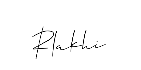 How to Draw Rlakhi signature style? Allison_Script is a latest design signature styles for name Rlakhi. Rlakhi signature style 2 images and pictures png