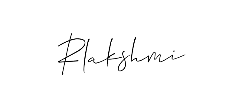Create a beautiful signature design for name Rlakshmi. With this signature (Allison_Script) fonts, you can make a handwritten signature for free. Rlakshmi signature style 2 images and pictures png