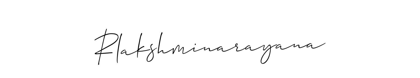 Rlakshminarayana stylish signature style. Best Handwritten Sign (Allison_Script) for my name. Handwritten Signature Collection Ideas for my name Rlakshminarayana. Rlakshminarayana signature style 2 images and pictures png
