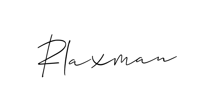 It looks lik you need a new signature style for name Rlaxman. Design unique handwritten (Allison_Script) signature with our free signature maker in just a few clicks. Rlaxman signature style 2 images and pictures png