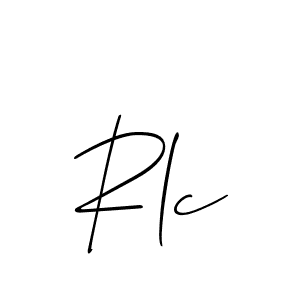 How to make Rlc name signature. Use Allison_Script style for creating short signs online. This is the latest handwritten sign. Rlc signature style 2 images and pictures png