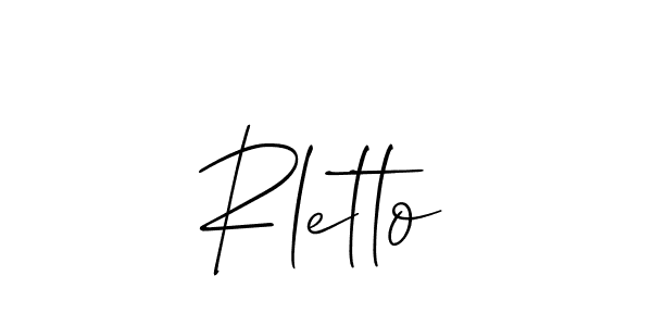 It looks lik you need a new signature style for name Rletto. Design unique handwritten (Allison_Script) signature with our free signature maker in just a few clicks. Rletto signature style 2 images and pictures png