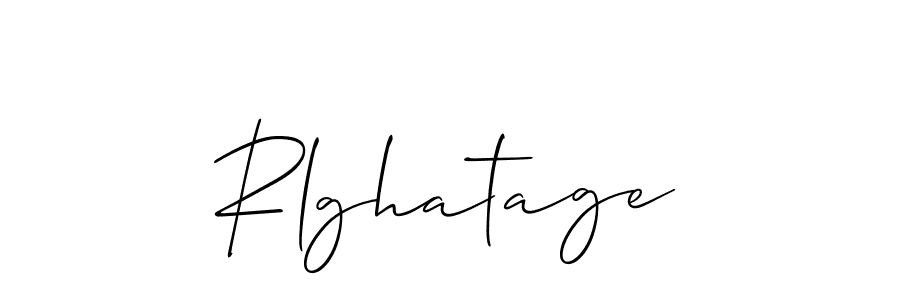 Similarly Allison_Script is the best handwritten signature design. Signature creator online .You can use it as an online autograph creator for name Rlghatage. Rlghatage signature style 2 images and pictures png