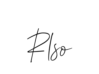 Allison_Script is a professional signature style that is perfect for those who want to add a touch of class to their signature. It is also a great choice for those who want to make their signature more unique. Get Rlso name to fancy signature for free. Rlso signature style 2 images and pictures png