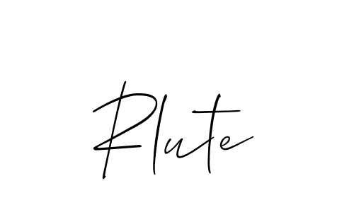 Design your own signature with our free online signature maker. With this signature software, you can create a handwritten (Allison_Script) signature for name Rlute. Rlute signature style 2 images and pictures png