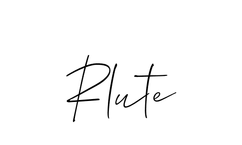 Design your own signature with our free online signature maker. With this signature software, you can create a handwritten (Allison_Script) signature for name Rlute. Rlute signature style 2 images and pictures png