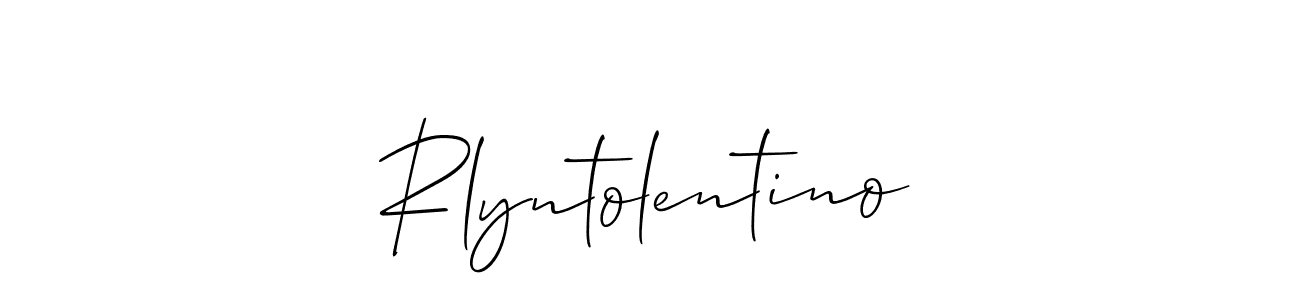 Create a beautiful signature design for name Rlyntolentino. With this signature (Allison_Script) fonts, you can make a handwritten signature for free. Rlyntolentino signature style 2 images and pictures png