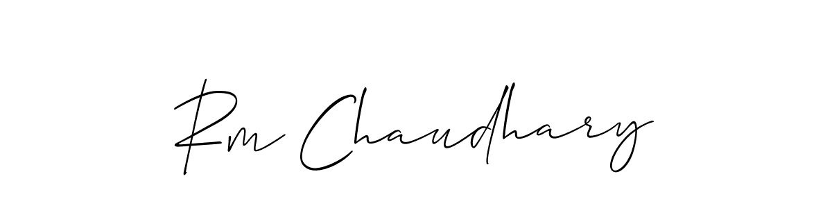 You should practise on your own different ways (Allison_Script) to write your name (Rm Chaudhary) in signature. don't let someone else do it for you. Rm Chaudhary signature style 2 images and pictures png