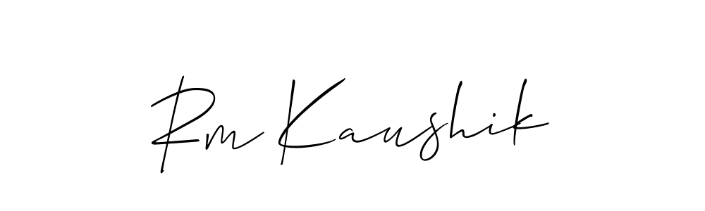 How to make Rm Kaushik signature? Allison_Script is a professional autograph style. Create handwritten signature for Rm Kaushik name. Rm Kaushik signature style 2 images and pictures png