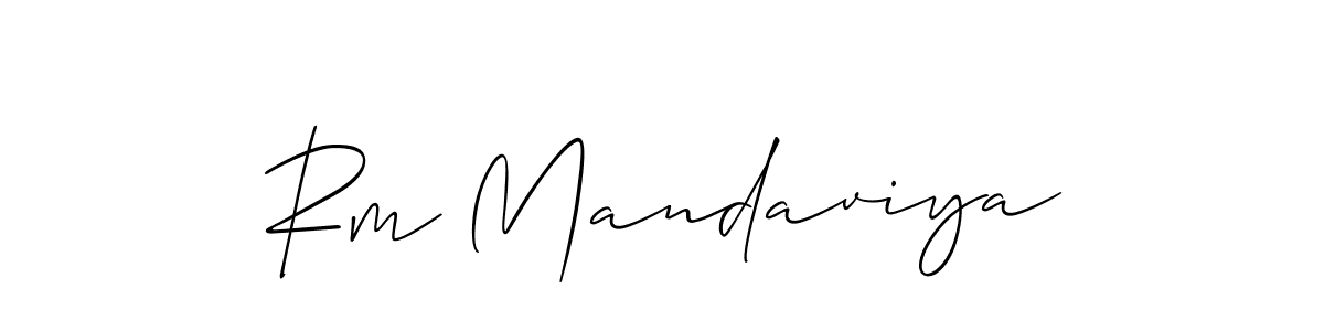 How to make Rm Mandaviya signature? Allison_Script is a professional autograph style. Create handwritten signature for Rm Mandaviya name. Rm Mandaviya signature style 2 images and pictures png
