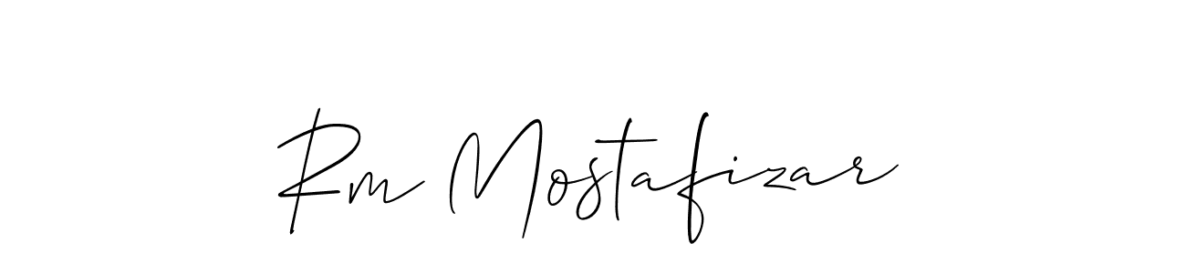 This is the best signature style for the Rm Mostafizar name. Also you like these signature font (Allison_Script). Mix name signature. Rm Mostafizar signature style 2 images and pictures png