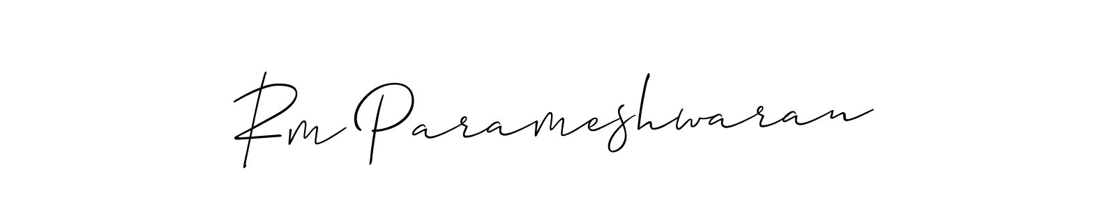 Also we have Rm Parameshwaran name is the best signature style. Create professional handwritten signature collection using Allison_Script autograph style. Rm Parameshwaran signature style 2 images and pictures png