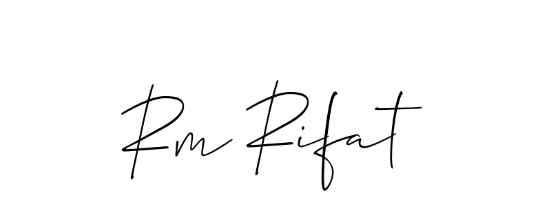 It looks lik you need a new signature style for name Rm Rifat. Design unique handwritten (Allison_Script) signature with our free signature maker in just a few clicks. Rm Rifat signature style 2 images and pictures png