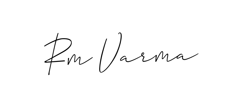 Use a signature maker to create a handwritten signature online. With this signature software, you can design (Allison_Script) your own signature for name Rm Varma. Rm Varma signature style 2 images and pictures png