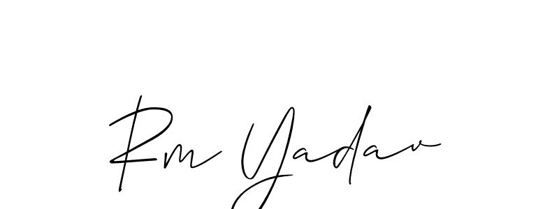 You should practise on your own different ways (Allison_Script) to write your name (Rm Yadav) in signature. don't let someone else do it for you. Rm Yadav signature style 2 images and pictures png