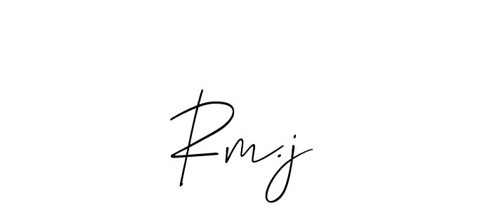 Also we have Rm.j♡ name is the best signature style. Create professional handwritten signature collection using Allison_Script autograph style. Rm.j♡ signature style 2 images and pictures png