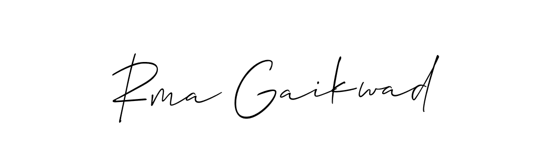 Create a beautiful signature design for name Rma Gaikwad. With this signature (Allison_Script) fonts, you can make a handwritten signature for free. Rma Gaikwad signature style 2 images and pictures png