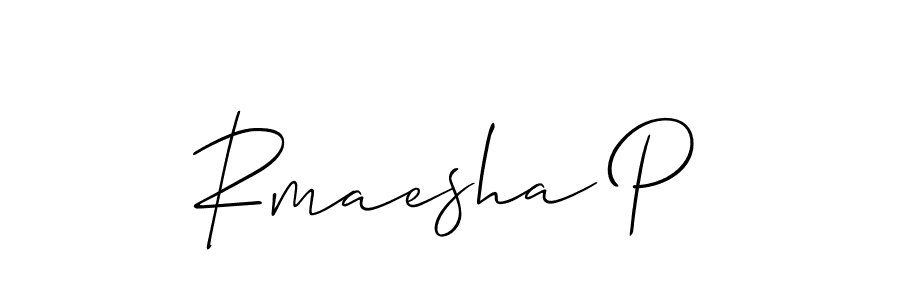 How to Draw Rmaesha P signature style? Allison_Script is a latest design signature styles for name Rmaesha P. Rmaesha P signature style 2 images and pictures png