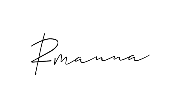 How to make Rmanna signature? Allison_Script is a professional autograph style. Create handwritten signature for Rmanna name. Rmanna signature style 2 images and pictures png