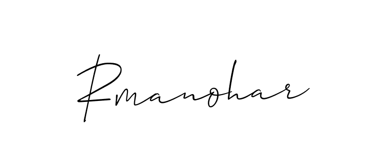 Design your own signature with our free online signature maker. With this signature software, you can create a handwritten (Allison_Script) signature for name Rmanohar. Rmanohar signature style 2 images and pictures png