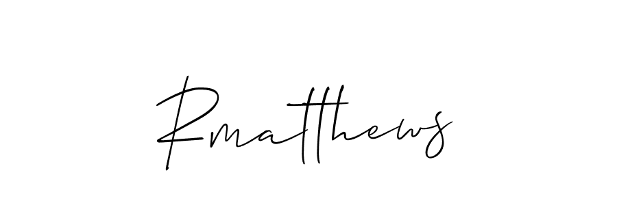 Rmatthews stylish signature style. Best Handwritten Sign (Allison_Script) for my name. Handwritten Signature Collection Ideas for my name Rmatthews. Rmatthews signature style 2 images and pictures png
