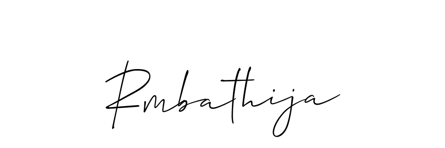 It looks lik you need a new signature style for name Rmbathija. Design unique handwritten (Allison_Script) signature with our free signature maker in just a few clicks. Rmbathija signature style 2 images and pictures png