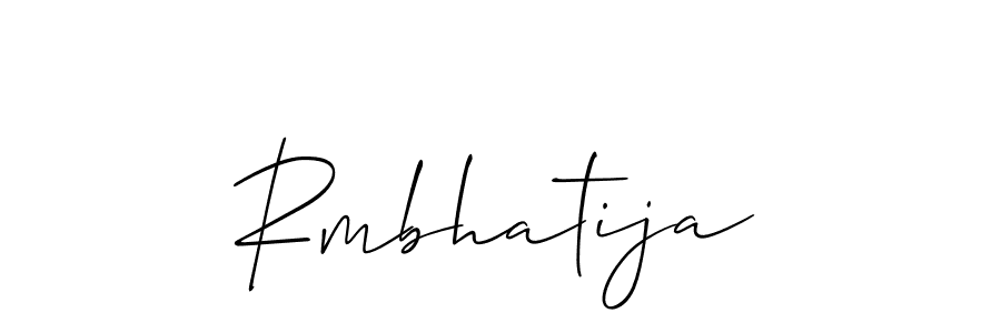 Make a beautiful signature design for name Rmbhatija. With this signature (Allison_Script) style, you can create a handwritten signature for free. Rmbhatija signature style 2 images and pictures png