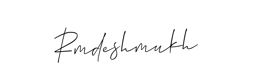 The best way (Allison_Script) to make a short signature is to pick only two or three words in your name. The name Rmdeshmukh include a total of six letters. For converting this name. Rmdeshmukh signature style 2 images and pictures png