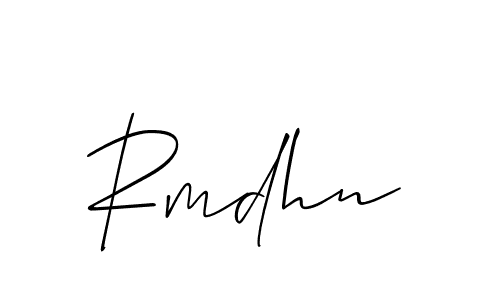 Use a signature maker to create a handwritten signature online. With this signature software, you can design (Allison_Script) your own signature for name Rmdhn. Rmdhn signature style 2 images and pictures png