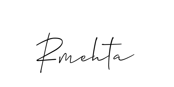 Also we have Rmehta name is the best signature style. Create professional handwritten signature collection using Allison_Script autograph style. Rmehta signature style 2 images and pictures png