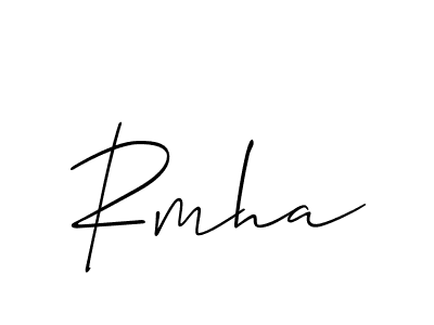 Create a beautiful signature design for name Rmha. With this signature (Allison_Script) fonts, you can make a handwritten signature for free. Rmha signature style 2 images and pictures png
