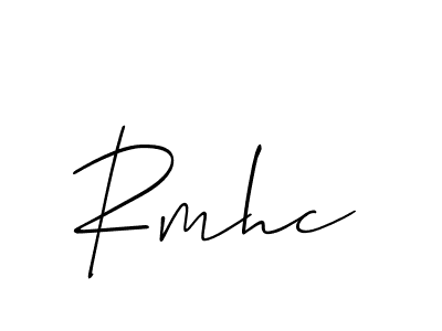 It looks lik you need a new signature style for name Rmhc. Design unique handwritten (Allison_Script) signature with our free signature maker in just a few clicks. Rmhc signature style 2 images and pictures png